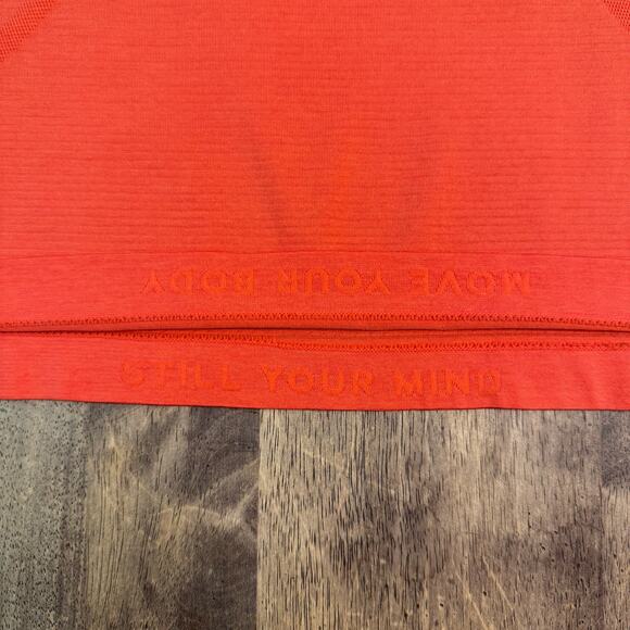 Lululemon Women’s Swiftly Tech Racerback Tank Hip Standard Length Orange Size 8 - Picture 6 of 8